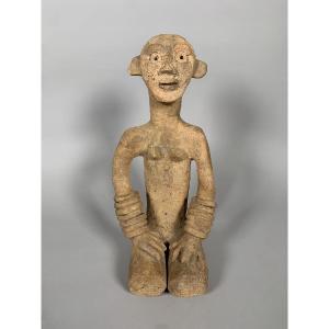Title: Bankoni Statuette Mali 13th-15th Century Red Ochre Terracotta Africa Tribal Art