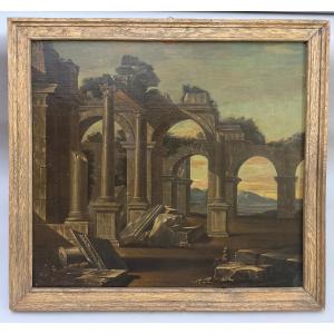 Italian School 17th Century - Ruins Of An Ancient Roman Palace