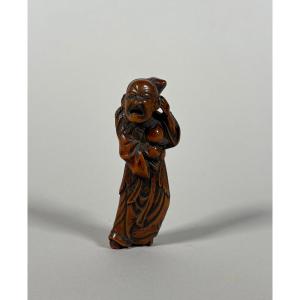 Wooden Netsuke, Early 18th Century, Edo Period, Japan