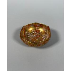 Satsuma Earthenware Bowl, Meiji Period, 19th Century, Millefleurs Pattern, Japan