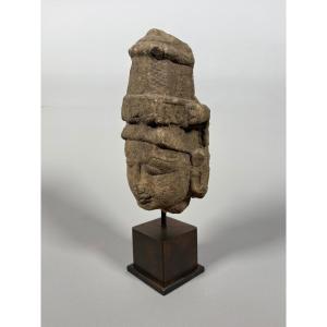 Gupta Dynasty IV - 6th Century Ad Stone Sculpture Of Shiva, India - 28 Cm