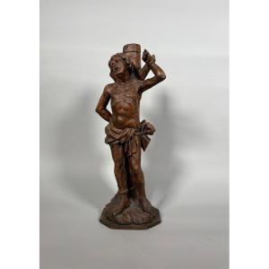 Sculpture, The Martyrdom Of Saint Sebastian, 17th Century - 60 Cm - Wood
