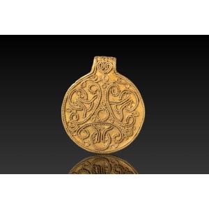 Viking Age, 800-900 Ad. Pre-christian Gold Pendant