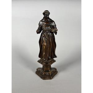 Sculpture, Saint Francis Of Assisi, 17th Century - 31 Cm - Wood