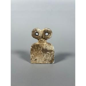 Tell Brak Calcite Bell Beaker Idol "with Eyes". - 11 Cm Archaeology