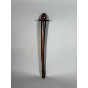  Phallic War Club With A Phallic Head, Kanak, New Caledonia