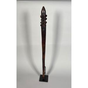 Aboriginal War Club With A Skull, Queensland, Australia. Oceania