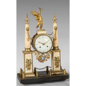 Louis XVI Period Portico Clock 