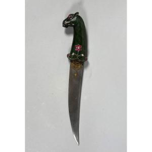 Horse-headed Jade Kard Dagger India Mughal Dynasty (1526-1857)