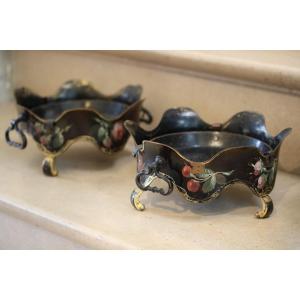 Paire De Probable Porte Jardinière d'époque Louis XV