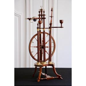 Mahogany Spinning Wheel, Louis XVI