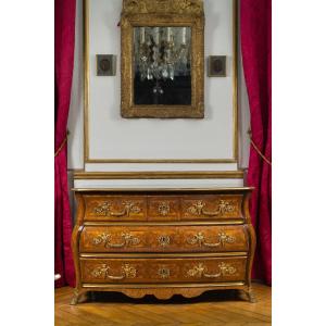 Marquetry Ormolu-mounted Tomb Shaped Commode 