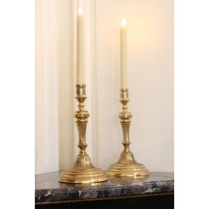 Pair Of Louis XVI Period Gilt Bronze Candlesticks