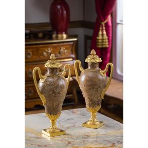 Pair Of Covered Vases From The Louis XVI Period