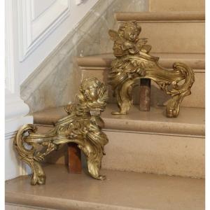 Pair Of Louis XV Andirons