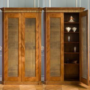 Pair Of Bookcases Stamped Feuerstein.