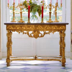 Louis XIV Console In Gilded Wood