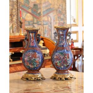 Pair Of Chinese Porcelain Vases