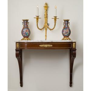 Pair Of Consoles Stamped Schneider From The Château De Saint-cloud