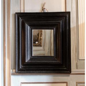 Molded Blackened Wood Mirror