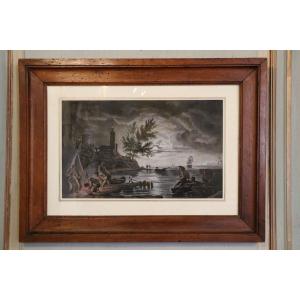 Pair Of Gouaches Representing Port Scenes, Follower Of Lacroix From Marseille