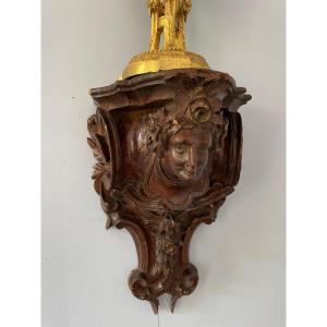 Pair Of Regency Period Oak Wall Consoles