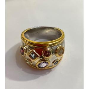 Silver Ring , Natural Stones
