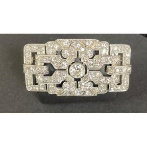Diamonds Brooch Art Deco