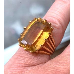 Citrine Gold Ring