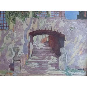 "the Entrance To The Château d'Aiguebelle". Camille Coste-linder, Aix En Provence 