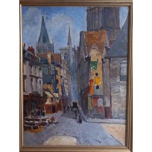 Grocery Store Street, Rouen. Rouen School.