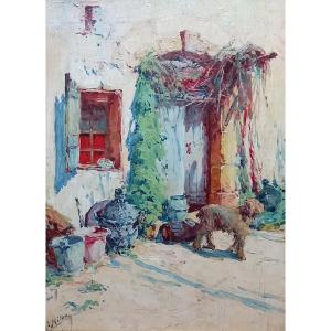 Entrance To The Bastide. Aix-en-provence. Joseph Milon.