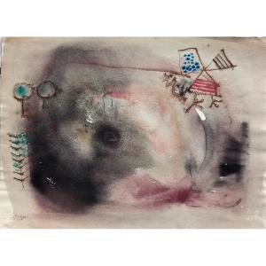 Slavko Kopac. Art Brut, Croatia. Dalla Series Sogno Del Canarino . 1947 /1948.