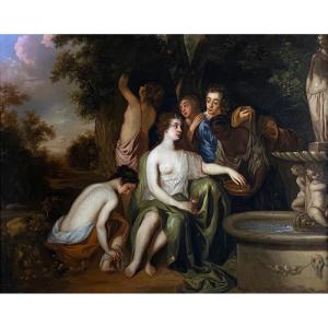 Late 17th Century English School "diana's Bath" Studio Of Sir Peter Lely (1618-1680)