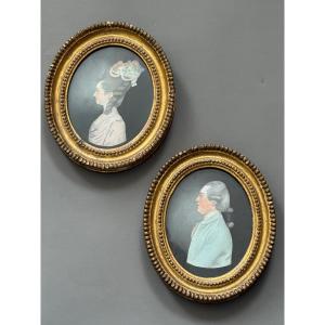 James Sharples (1751-1811) - Portrait Of A Lady And A Gentleman