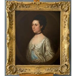 Thomas Beach Circle (1739-1806) - Oil On Canvas Portrait Of Hannah Hass