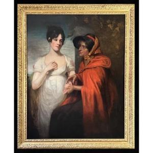 Oil Portrait On Canvas Of The Saying Woman - By John Opie Ra (1767-1807).
