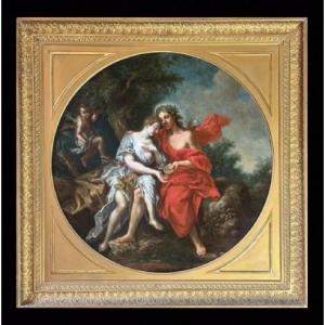 Charles Antoine Coypel (1694-1752) - Apollo And Daphne And Venus And Apollo