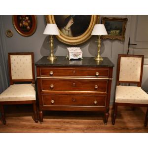 Louis XVI Style Chest Of Drawers In Mahogany