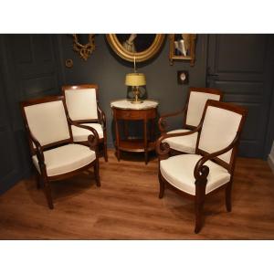 Suite Of Four Restoration Period Armchairs