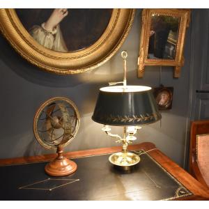 Three-light Bronze Bouillotte Lamp