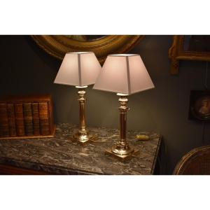 Pair Of Empire Lamps
