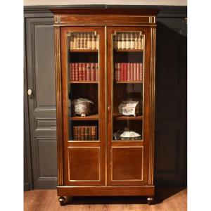 Louis XVI Style Mahogany Bookcase