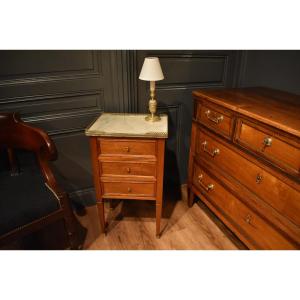 Louis XVI Style Mahogany Bedside Table
