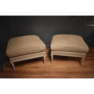 Two Louis XVI Style Stools