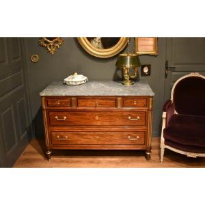 Louis XVI Style Walnut Chest Of Drawers