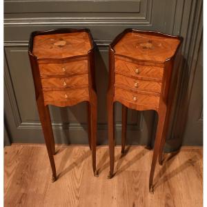 Pair Of Small Louis XV Style Bedside Tables