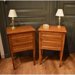 Pair Of Louis XVI Style Bedside Tables