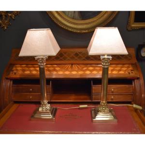 Pair Of Empire Style Lamps