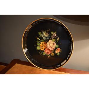 Round Tray In Painted Sheet Metal